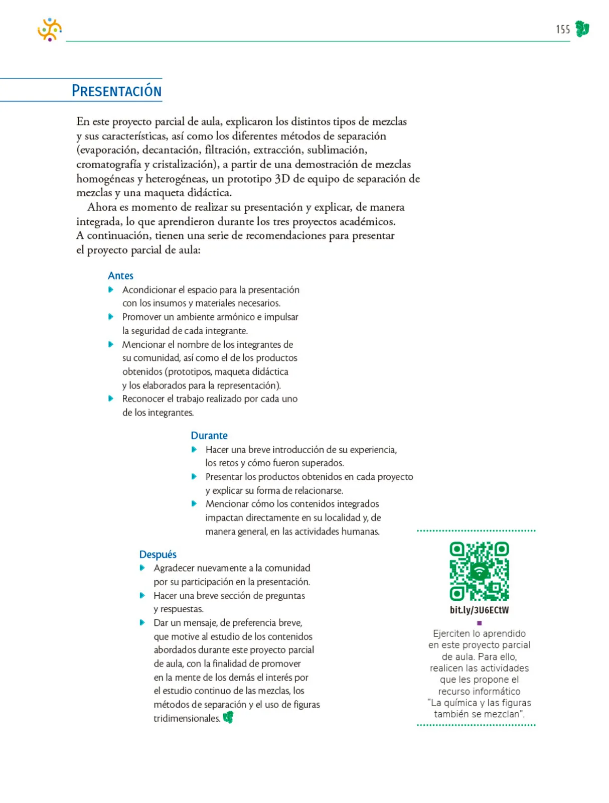 Página 156 de Colección Nanahuatzin. Nuestro libro de Proyectos. Tomo I.   Libro de Educación Telesecundaria Grado 3°  Ciclo Escolar 2025 - 2026