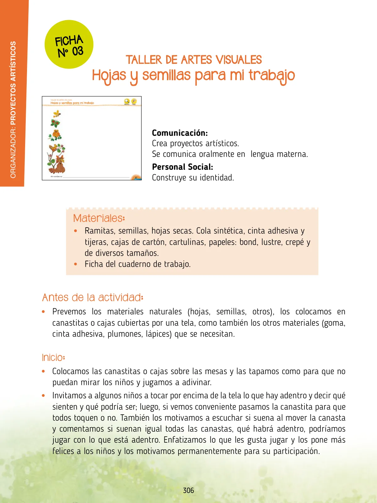 Miniatura página 308 de Agenda pedagógica 2017-2018 para docentes de II Ciclo de Instituciones de nivel de Educación Inicial · 2017