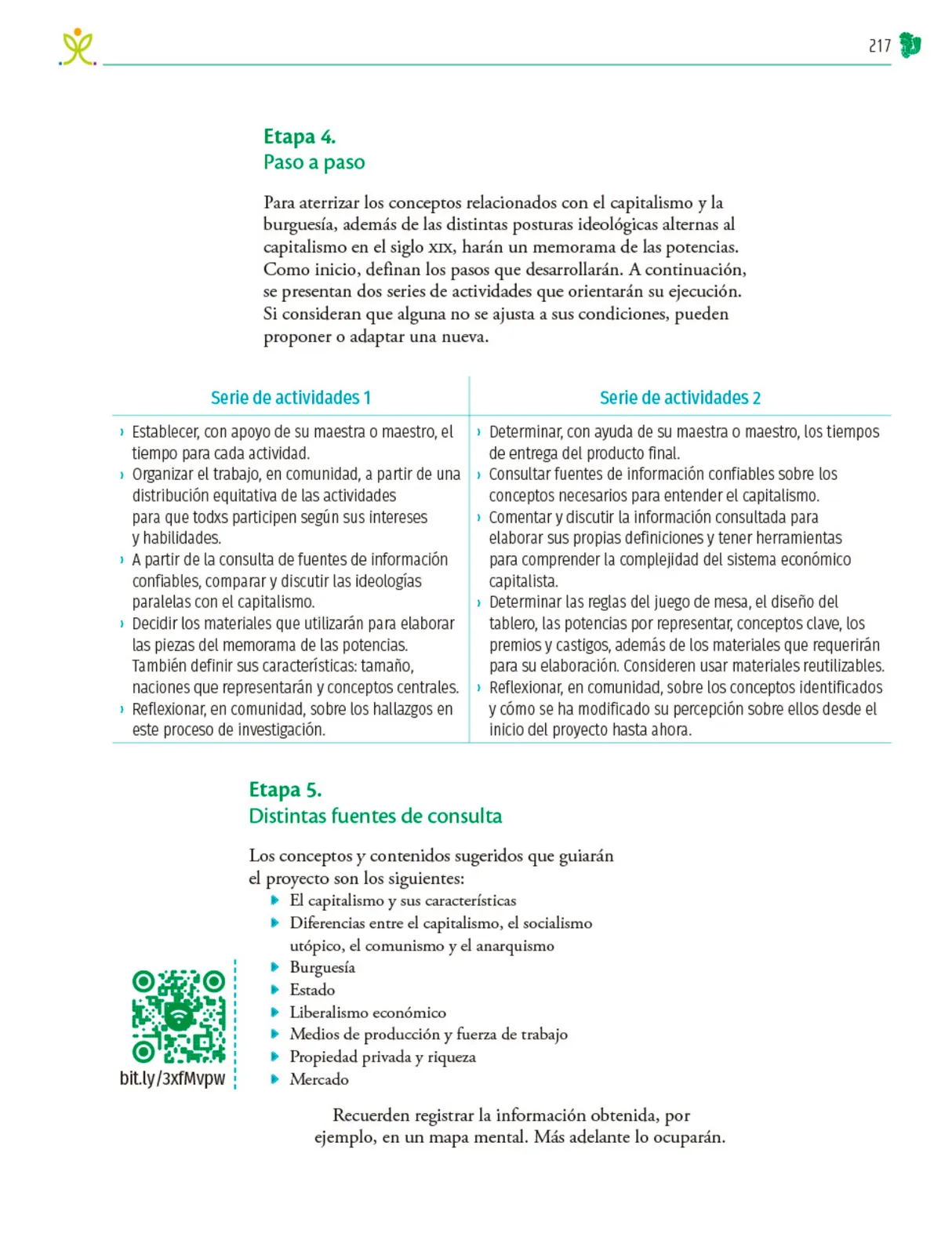 Miniatura página 218 de Colección Nanahuatzin. Nuestro libro de Proyectos.  Tomo II.  Libro de Educación Telesecundaria Grado 3°  Ciclo Escolar 2025 - 2026