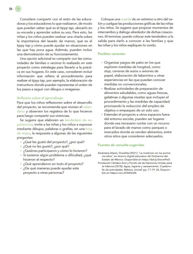 Página 115 de Modalidades de trabajo para la acción transformadora y el codiseño Libro de Educación Preescolar Grado 1°, 2°, 3° Ciclo Escolar 2025 - 2026