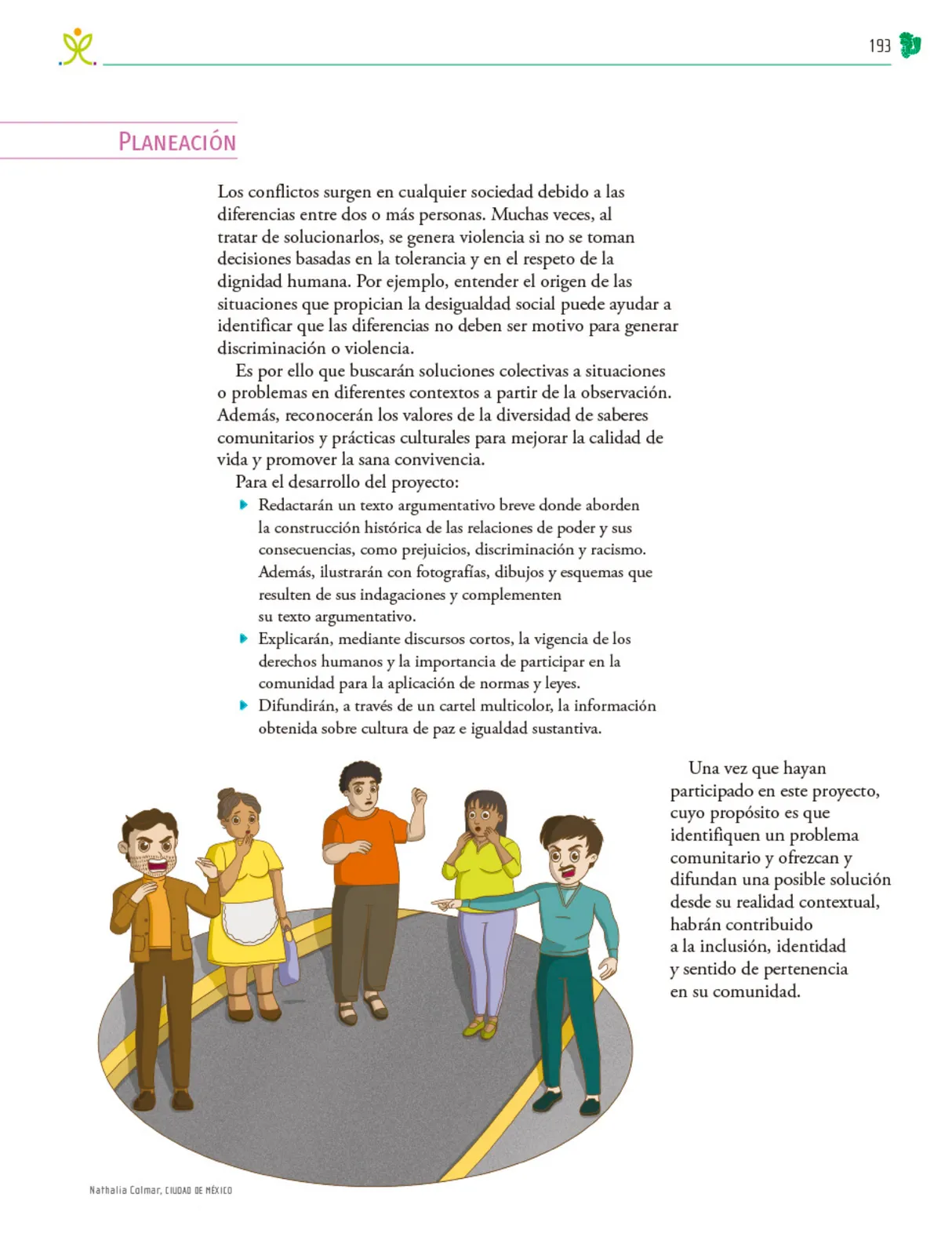 Página 194 de Colección Ximhai. Nuestro libro de Proyectos. Tomo III. Libro de Educación Telesecundaria Grado 1° Ciclo Escolar 2025 - 2026