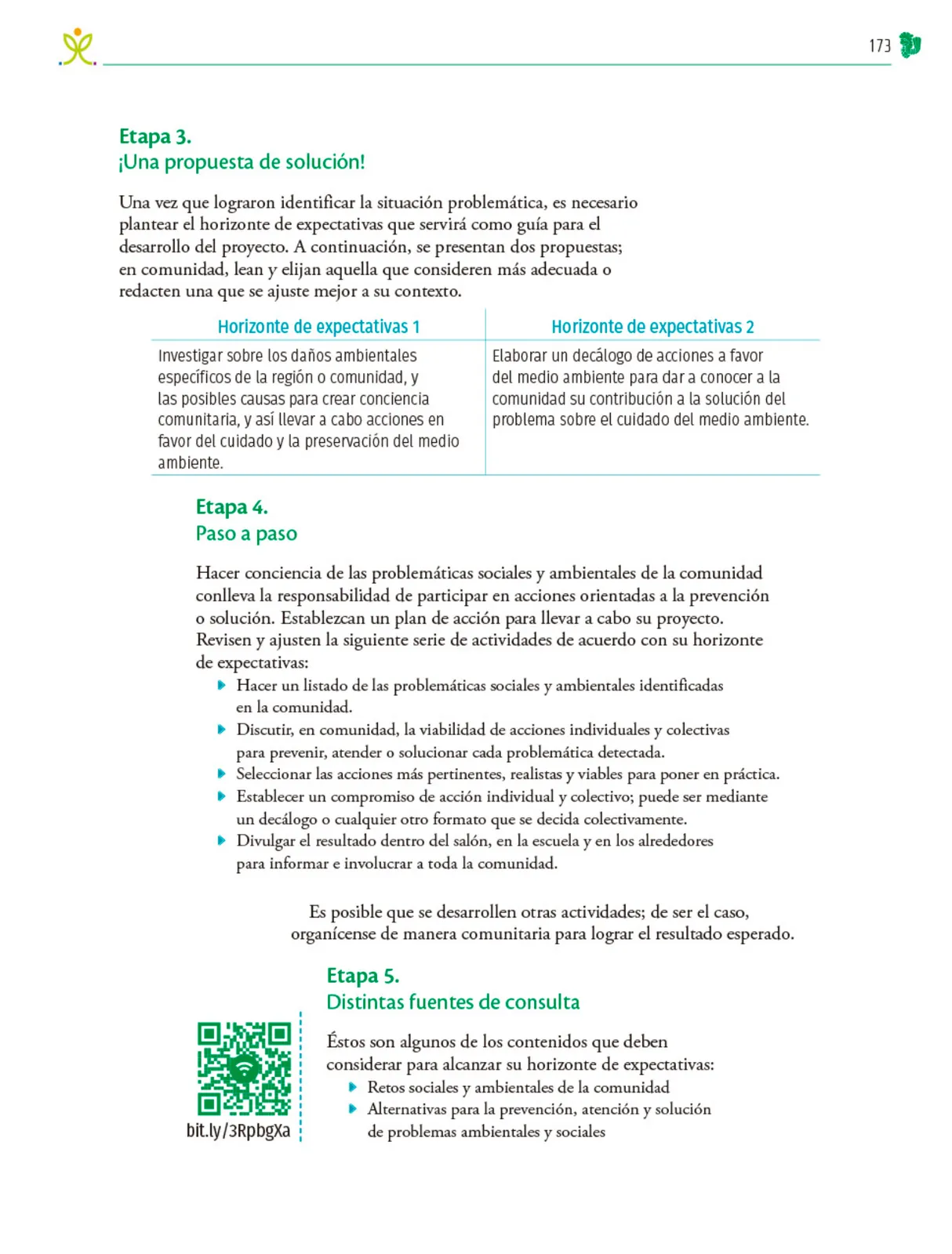 Miniatura página 174 de Colección Ximhai. Nuestro libro de Proyectos.  Tomo II.   Libro de Educación Telesecundaria Grado 1°  Ciclo Escolar 2025 - 2026