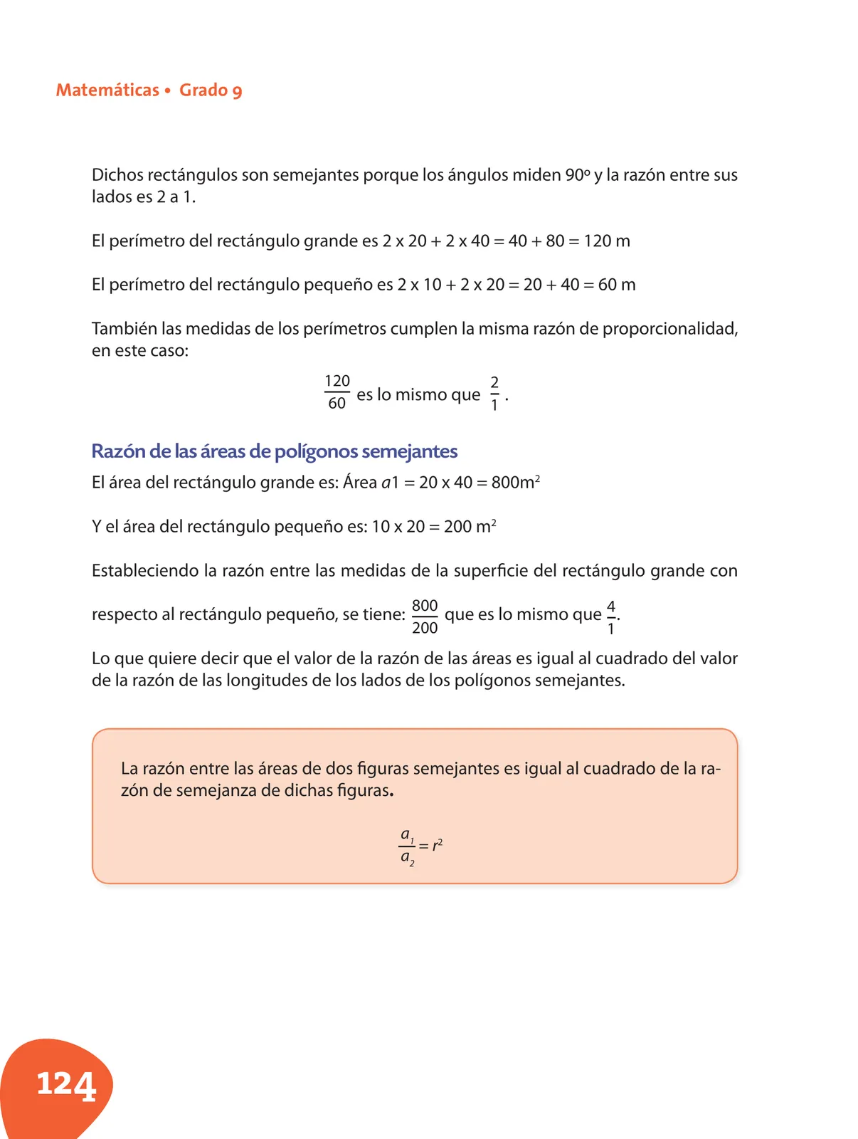 Miniatura página 125 de Matematica 9° · Postprimaria