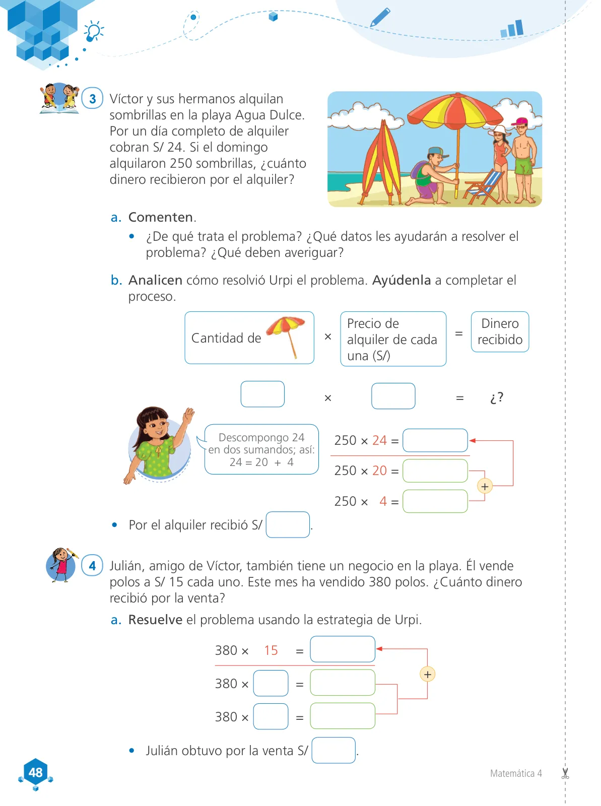 Miniatura página 50 de Matemática 4 : cuaderno de trabajo para cuarto grado de Educación Primaria 2019 · 2019