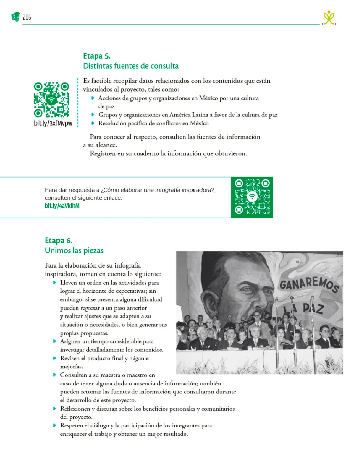 Página 207 de Colección Nanahuatzin. Nuestro libro de Proyectos.  Tomo III.  Libro de Educación Telesecundaria Grado 3°  Ciclo Escolar 2025 - 2026
