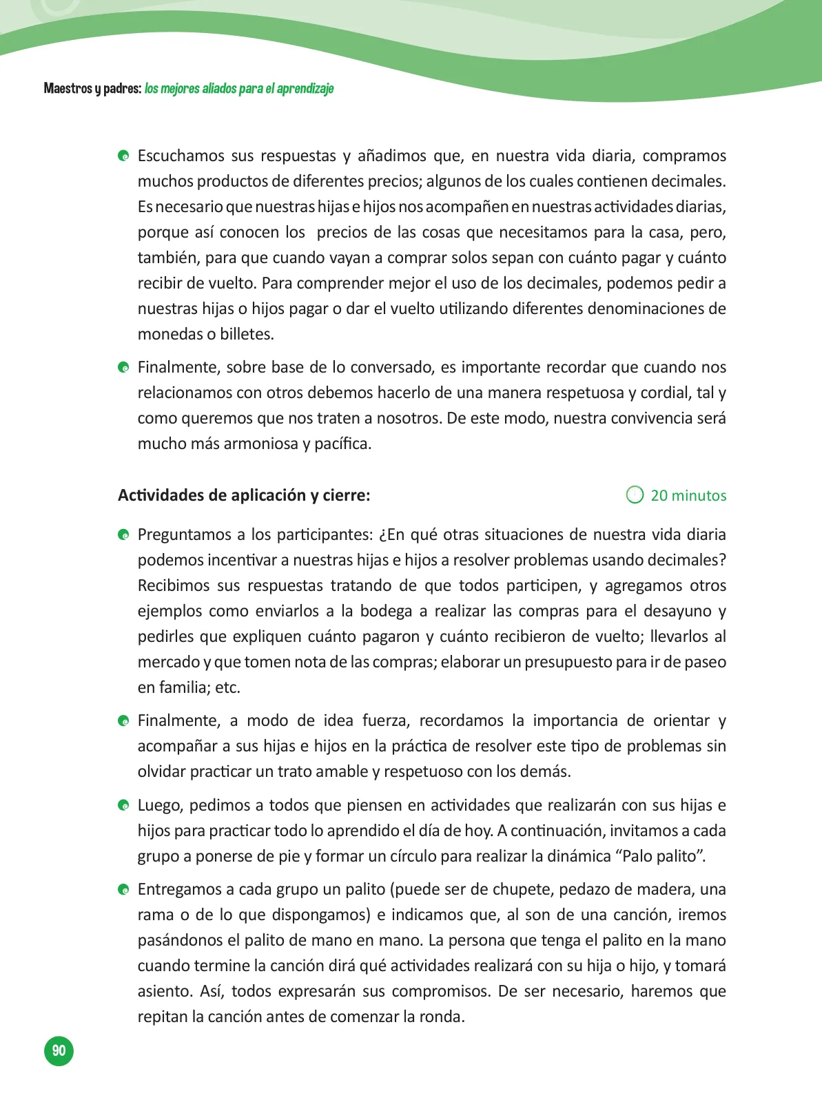 Página 92 de Guía para el trabajo docente con las familias del ciclo V de Primaria · 2016