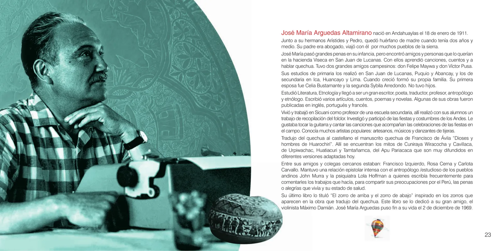 Miniatura página 13 de Primera Colección de Biografías para Niños y Niñas : José María Arguedas · 2015