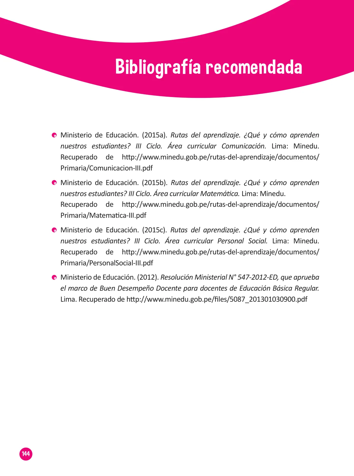 Miniatura página 146 de Guía para el trabajo docente con las familias del ciclo III de Primaria · 2016