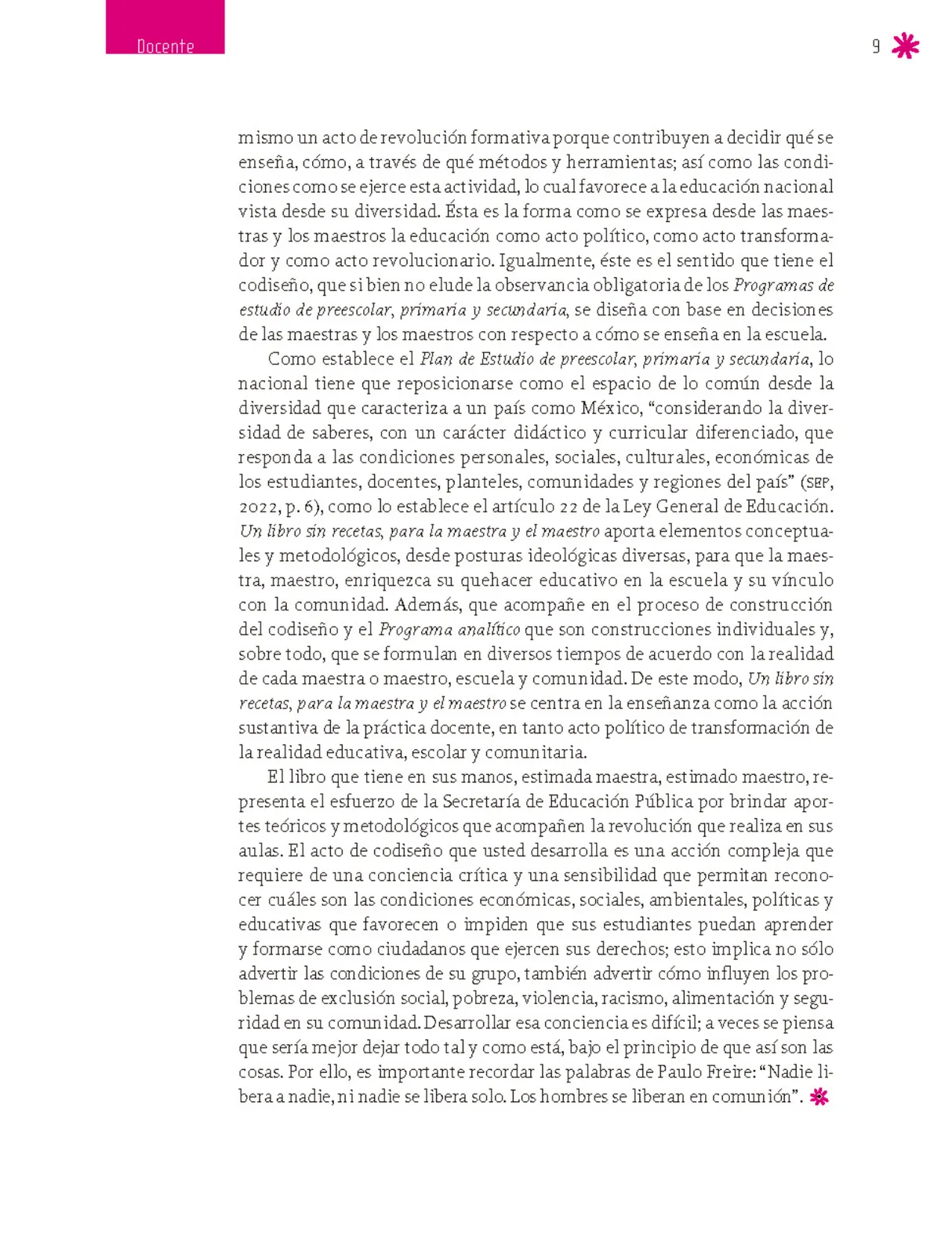 Miniatura página 10 de Un libro sin recetas para la maestra y el maestro. Fase 6.  Libro de Educación Secundaria Grado 1°, 2°, 3°  Ciclo Escolar 2025 - 2026