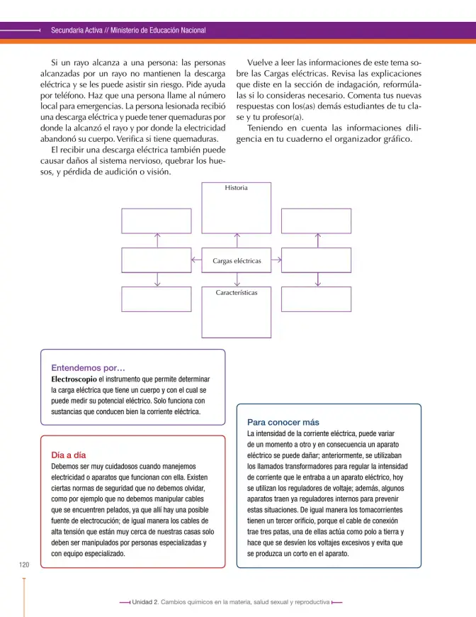 Página 120 de Ciencias Naturales 8° · Secundaria Activa
