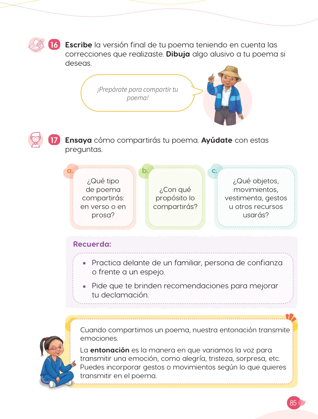 Página 87 de Cuadernillo de Comunicación 3, tercer grado de Primaria · 2023