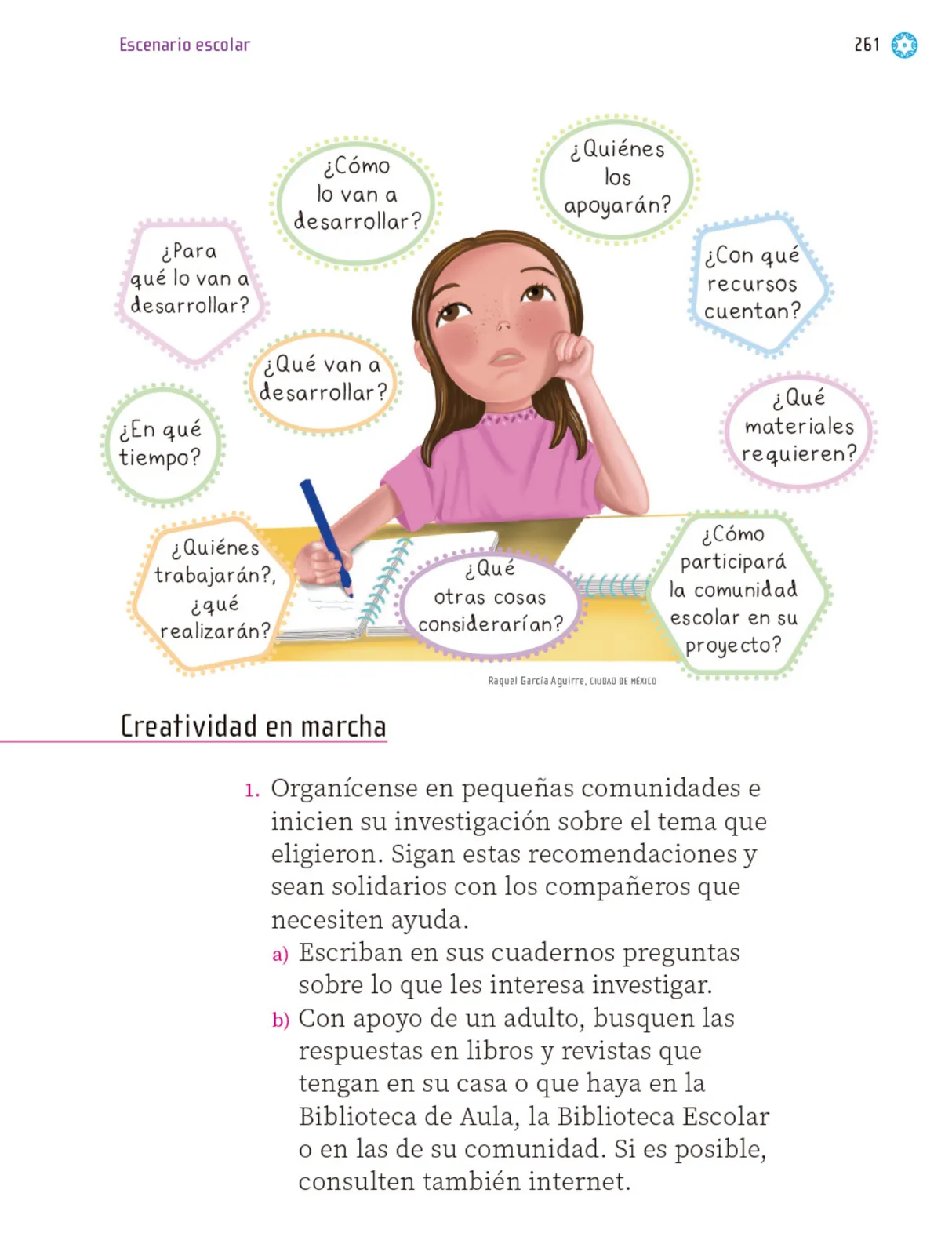 Página 262 de Proyectos Escolares. Libro de Educación Primaria Grado 1° Ciclo Escolar 2025 - 2026