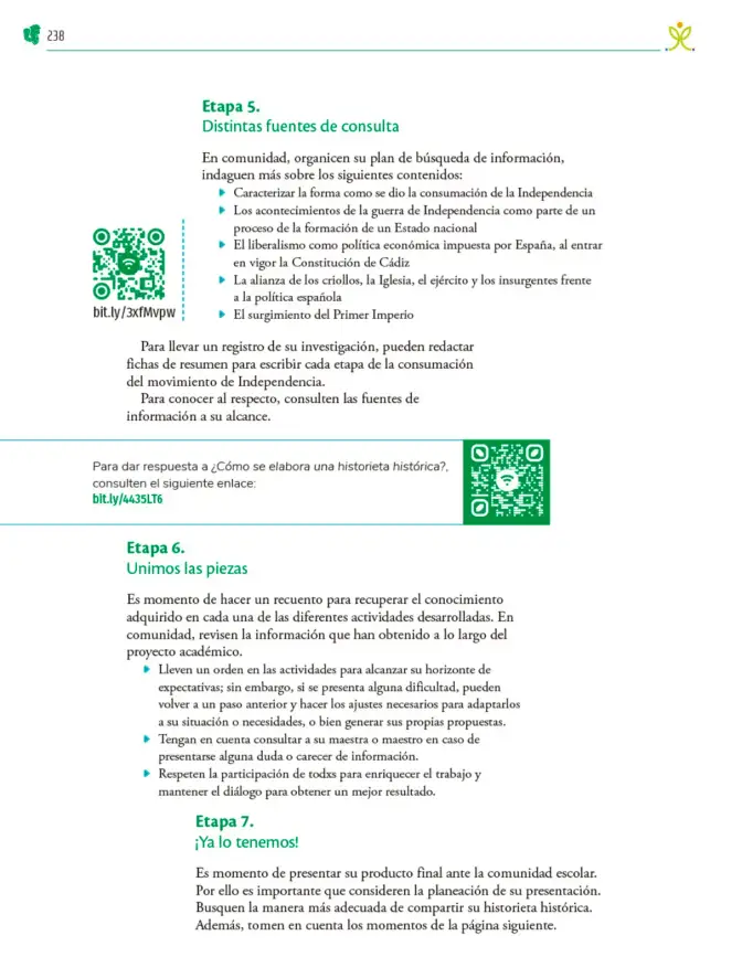 Página 239 de Colección Sk´asolil. Nuestro libro de Proyectos. Tomo I. Libro de Educación Telesecundaria Grado 2° Ciclo Escolar 2025 - 2026
