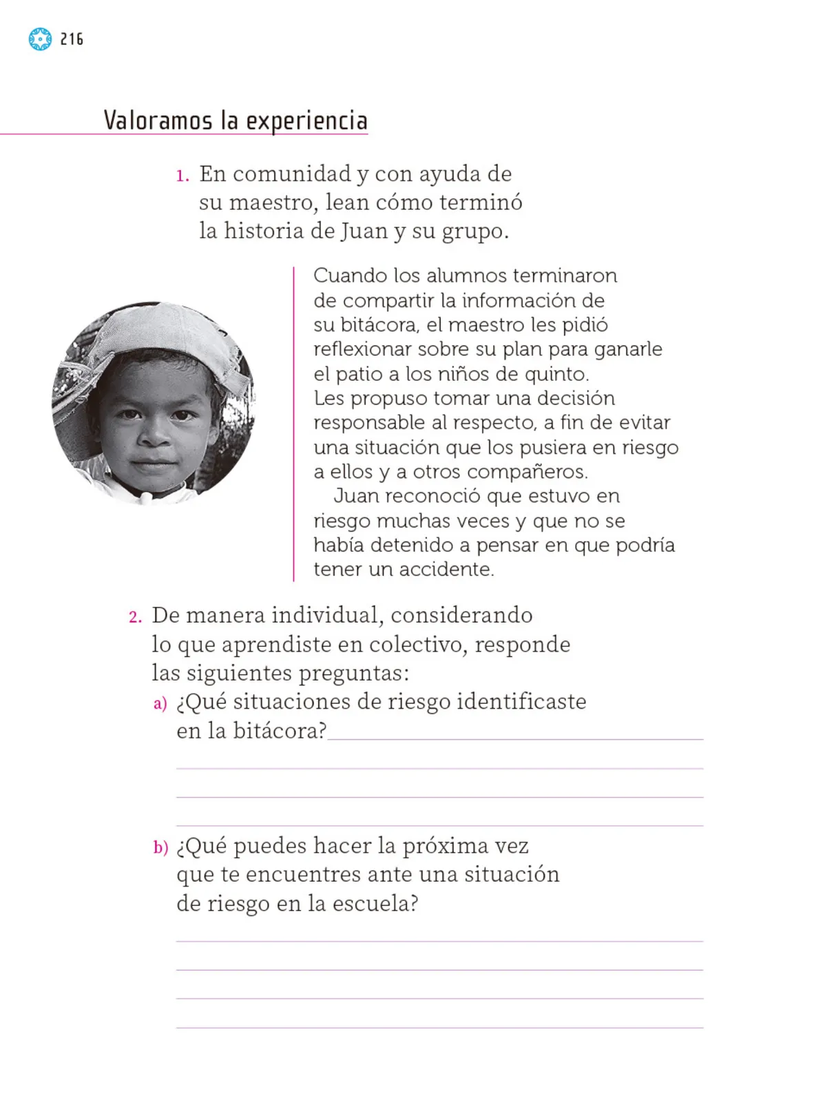 Miniatura página 217 de Proyectos Escolares.   Libro de Educación Primaria Grado 1°  Ciclo Escolar 2025 - 2026