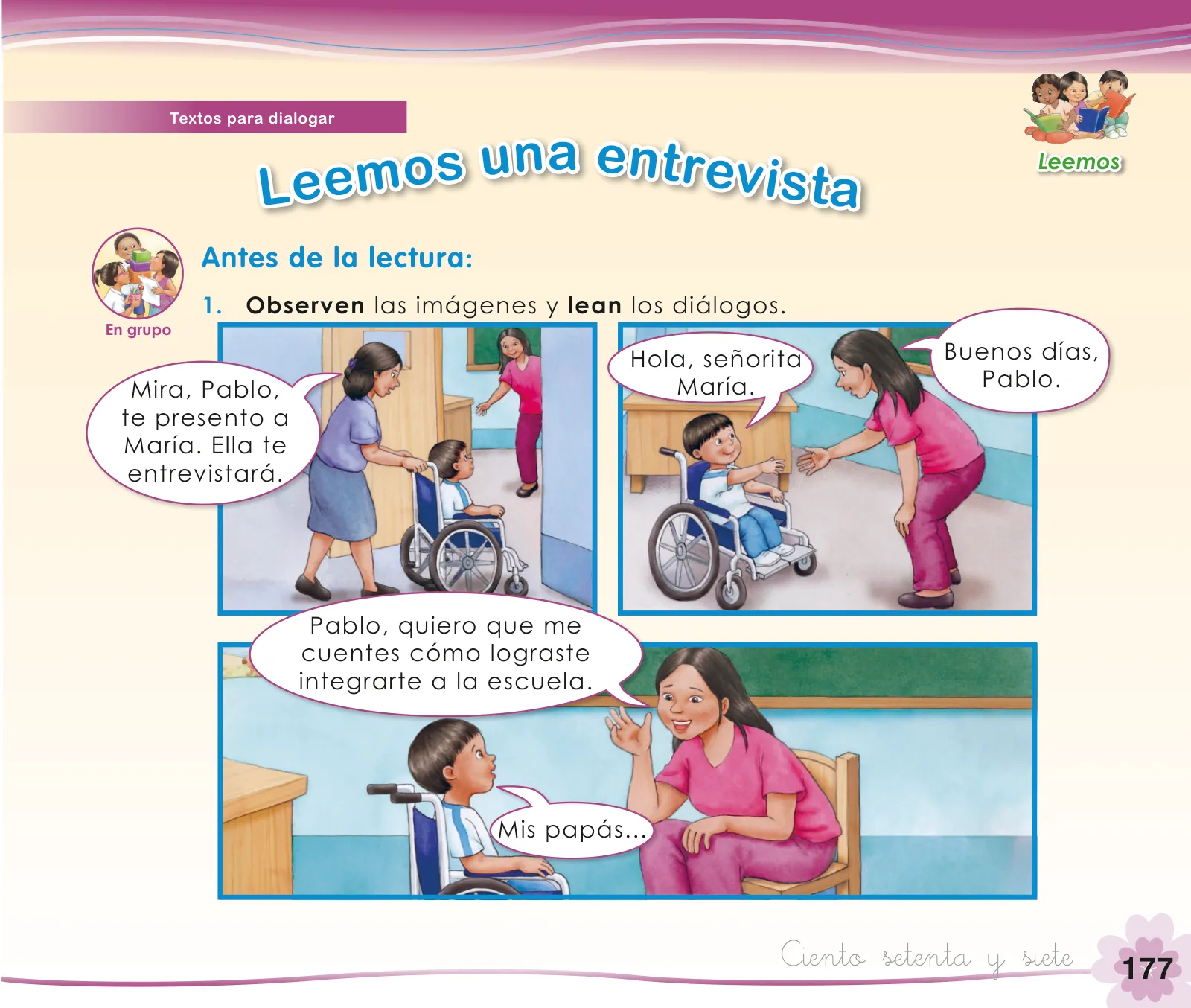 Página 179 de Comunicación 1 : cuaderno de trabajo para primer grado de Educación Primaria 2019 · 2019