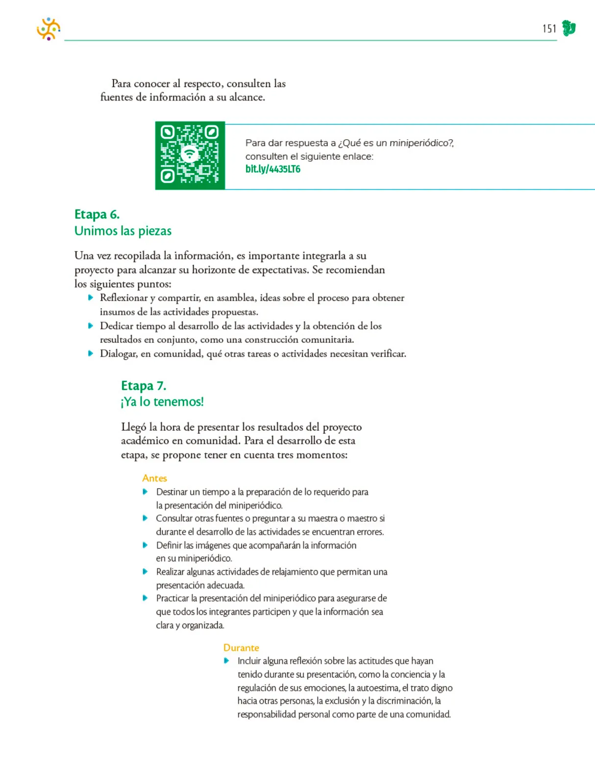 Página 152 de Colección Sk´asolil. Nuestro libro de Proyectos. Tomo III. Libro de Educación Telesecundaria Grado 2° Ciclo Escolar 2025 - 2026