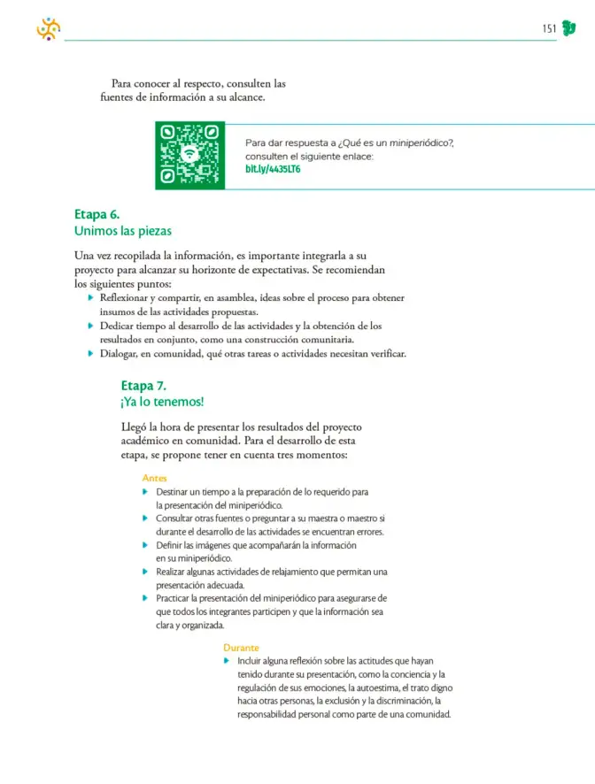 Página 152 de Colección Sk´asolil. Nuestro libro de Proyectos. Tomo III. Libro de Educación Telesecundaria Grado 2° Ciclo Escolar 2025 - 2026