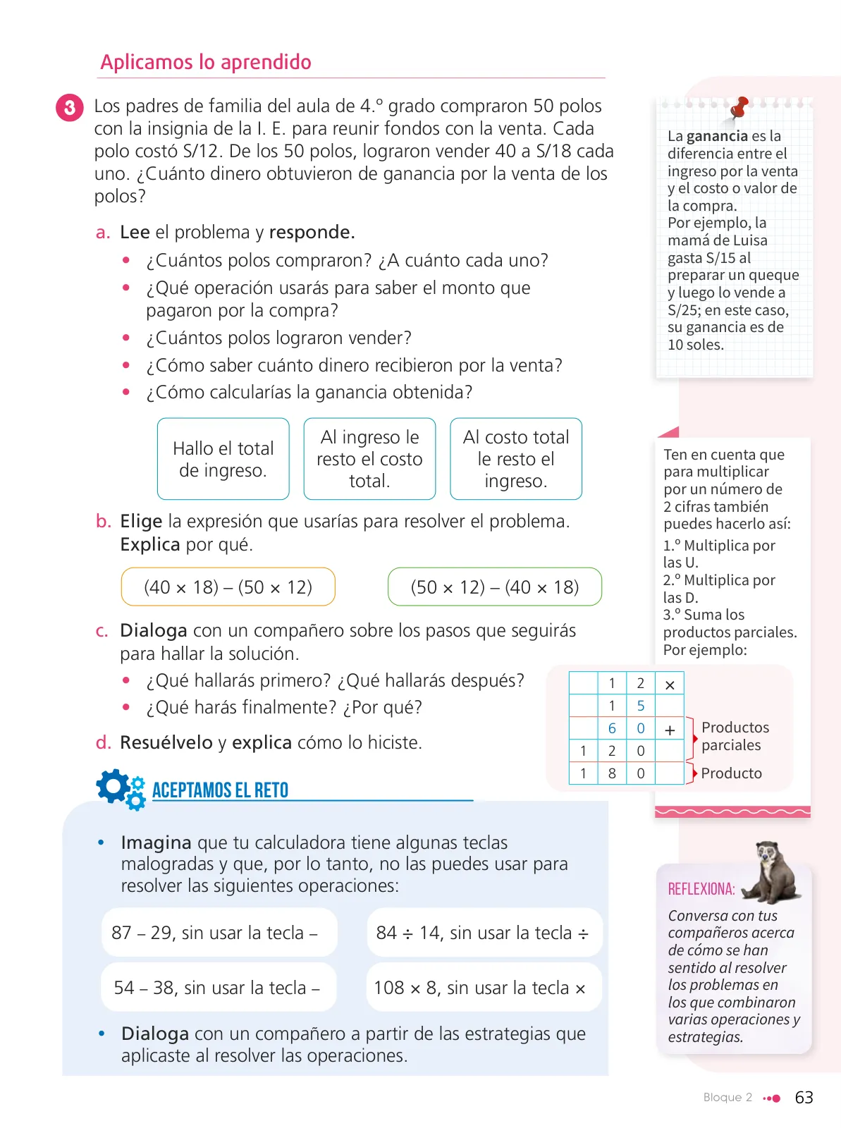 Miniatura página 65 de Texto de Matemática 4. Cuarto grado de Primaria · 2024