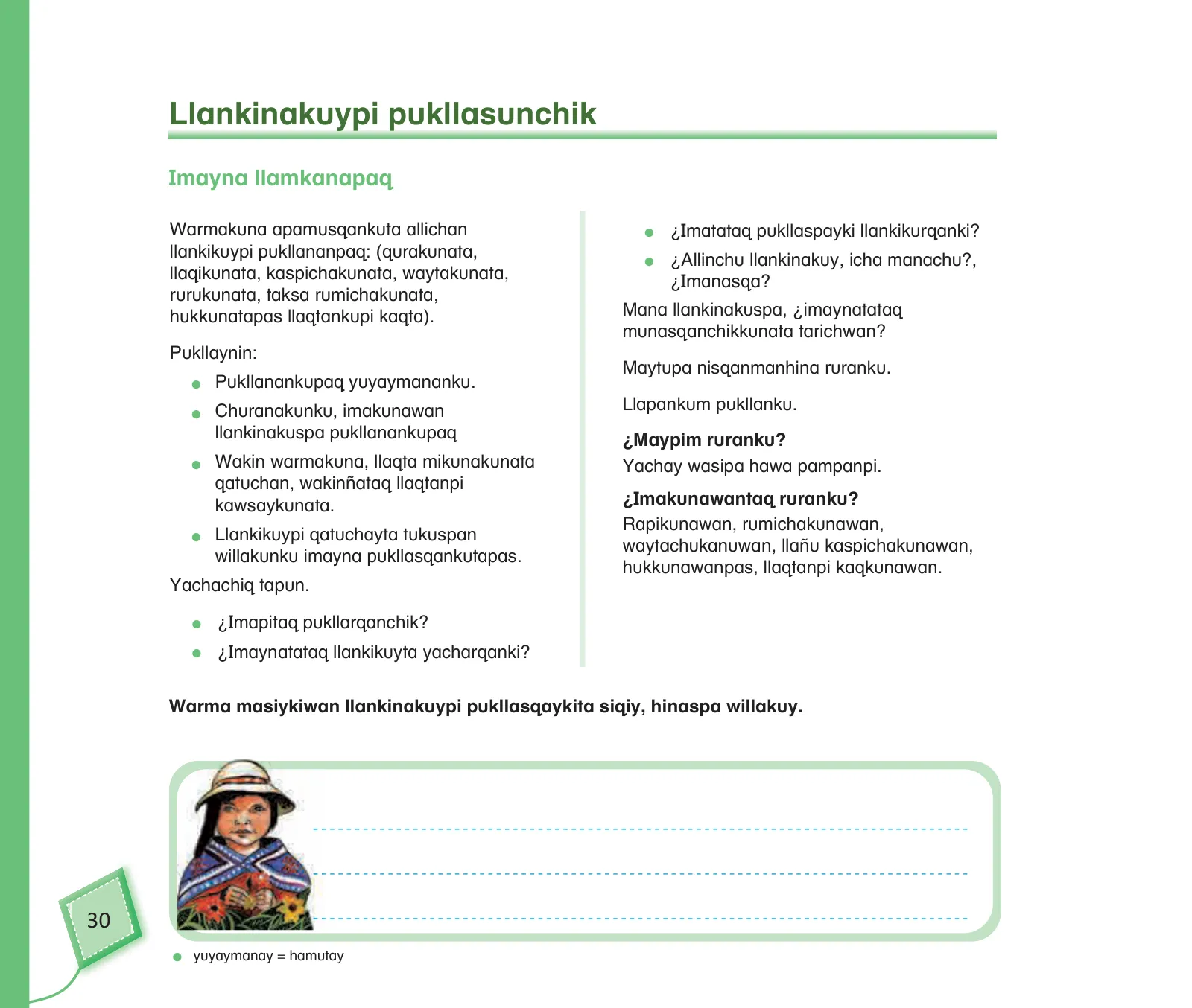 Página 32 de Kuska yachasunchik : cuaderno de trabajo y folder - inicial 5 años Quechua chanka · 2020