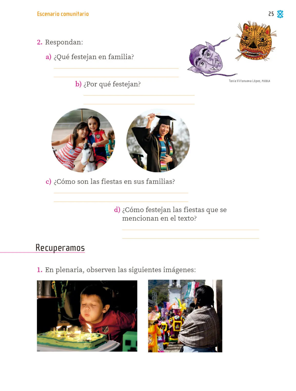Página 26 de Proyectos Comunitarios. Libro de Educación Primaria Grado 1° Ciclo Escolar 2025 - 2026