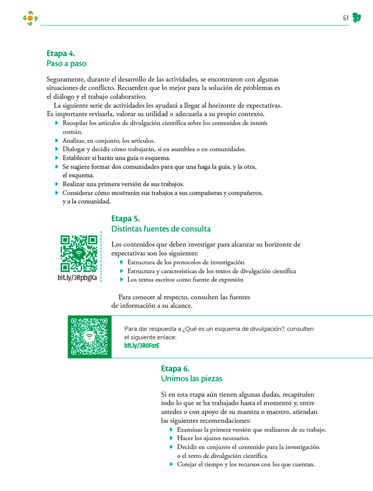 Página 62 de Colección Ximhai. Nuestro libro de Proyectos. Tomo III. Libro de Educación Telesecundaria Grado 1° Ciclo Escolar 2025 - 2026