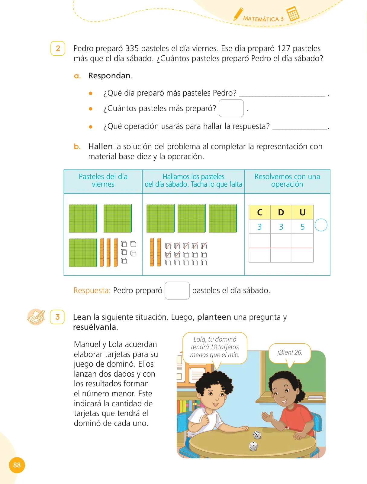 Página 90 de Cuadernillo de Matemática 3, tercer grado de Primaria · 2023