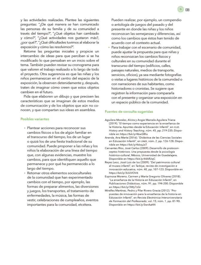 Página 140 de Modalidades de trabajo para la acción transformadora y el codiseño Libro de Educación Preescolar Grado 1°, 2°, 3° Ciclo Escolar 2025 - 2026