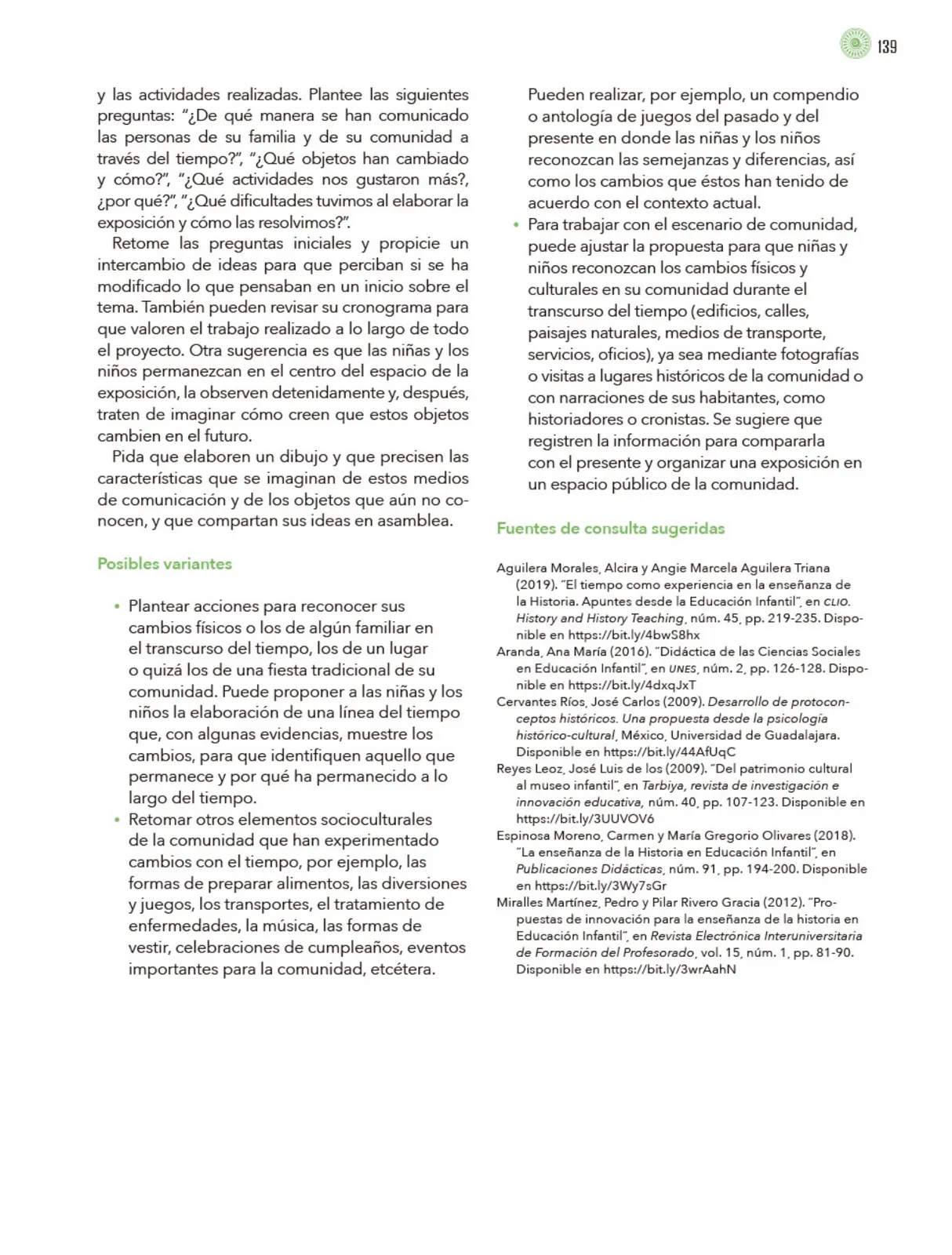 Miniatura página 140 de Modalidades de trabajo para la acción transformadora y el codiseño  Libro de Educación Preescolar Grado 1°, 2°, 3°  Ciclo Escolar 2025 - 2026