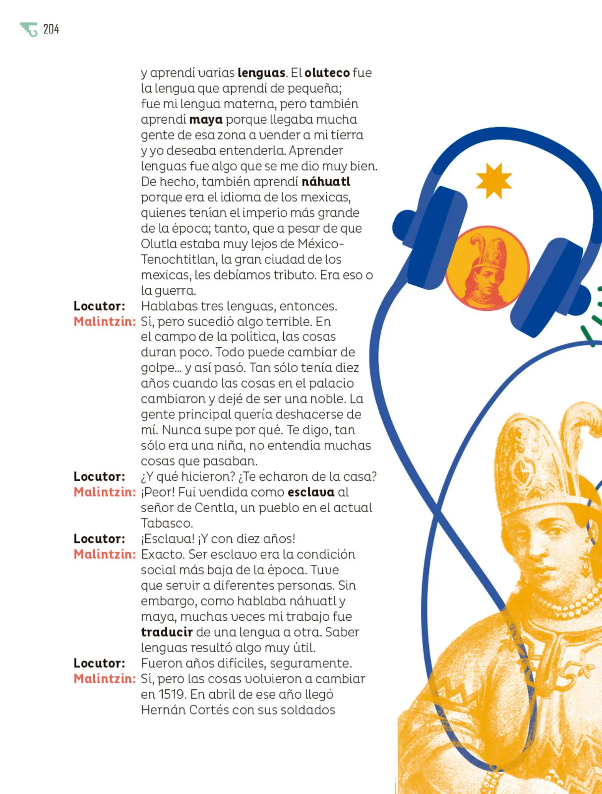 Página 205 de Múltiples lenguajes. Libro de Educación Primaria Grado 6° Ciclo Escolar 2025 - 2026