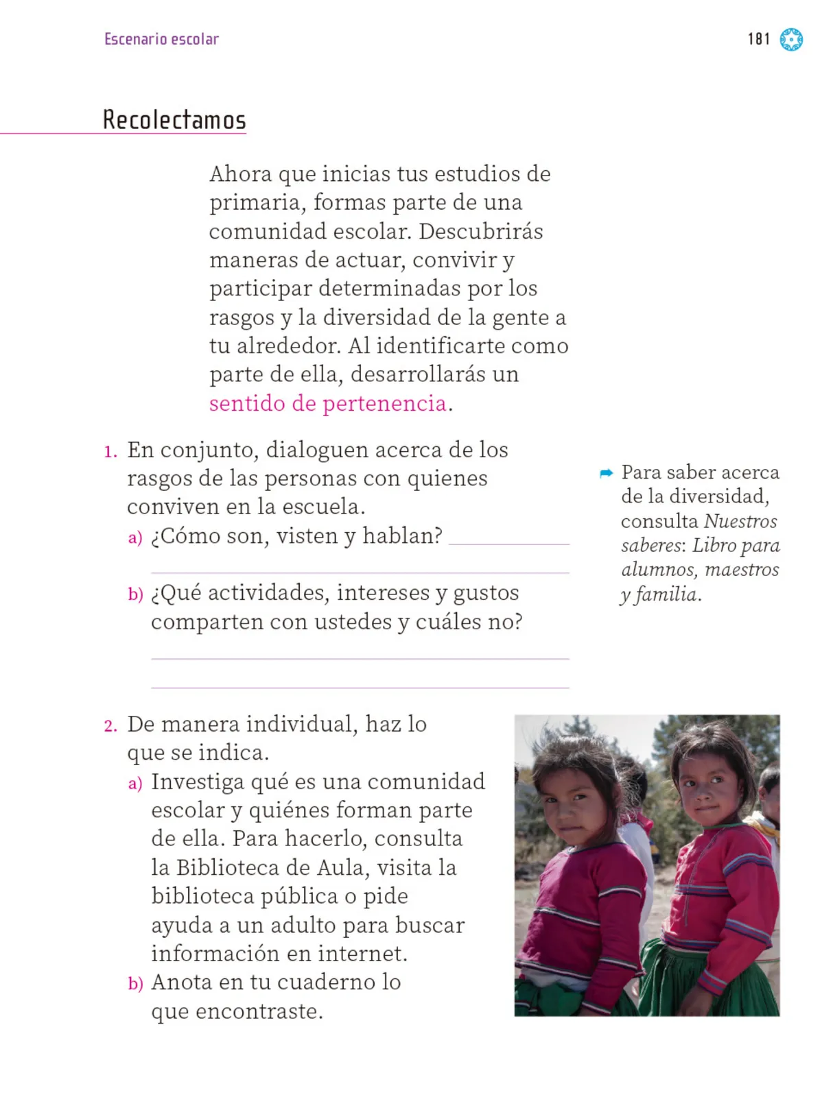 Miniatura página 182 de Proyectos Escolares.   Libro de Educación Primaria Grado 1°  Ciclo Escolar 2025 - 2026