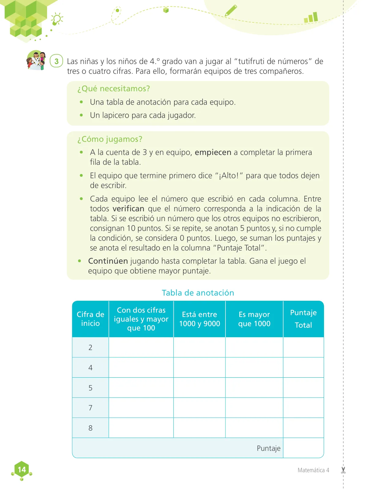 Miniatura página 16 de Matemática 4 : cuaderno de trabajo para cuarto grado de Educación Primaria 2019 · 2019