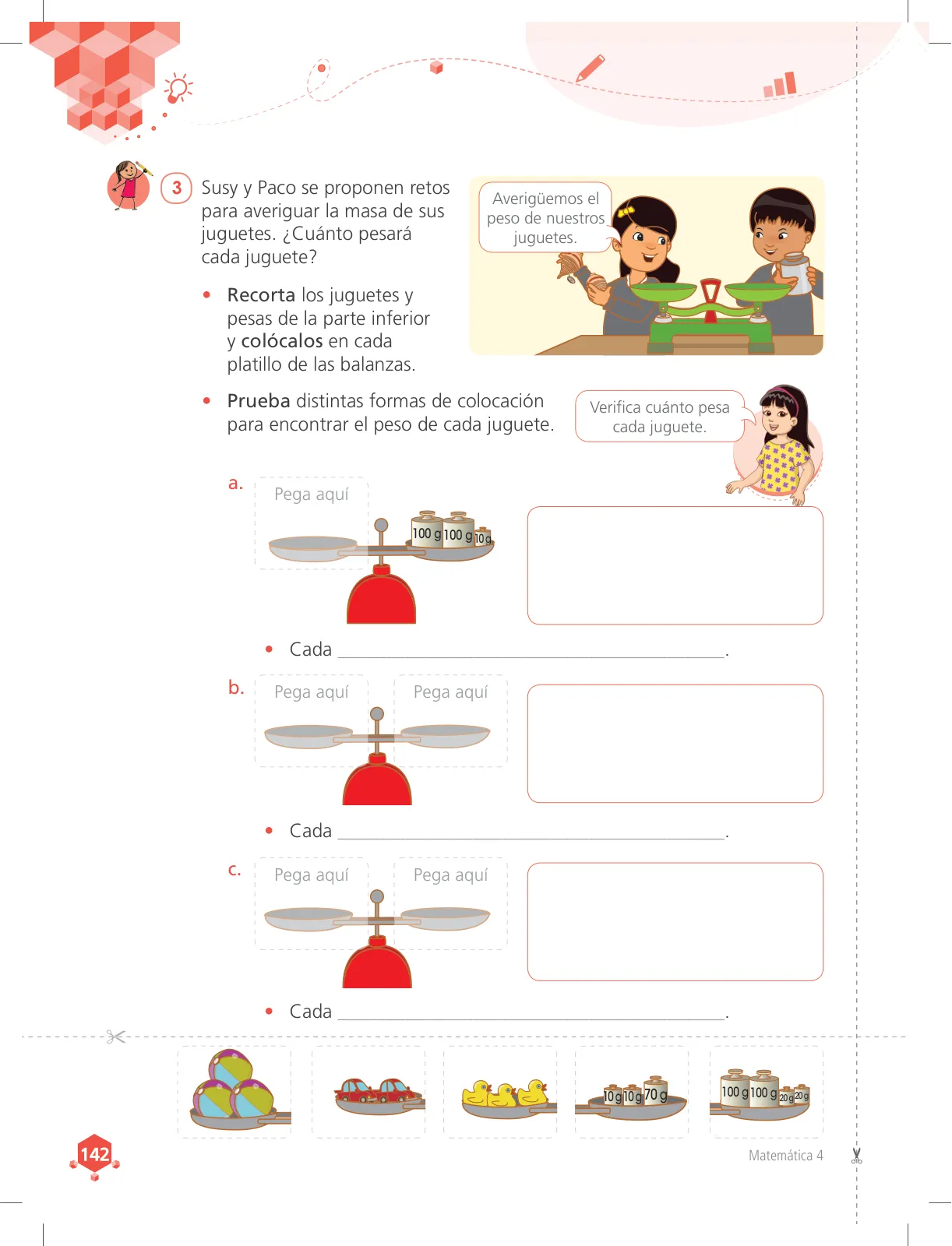 Miniatura página 142 de Matemática 4 : cuaderno de trabajo para cuarto grado de Educación Primaria 2018 · 2018