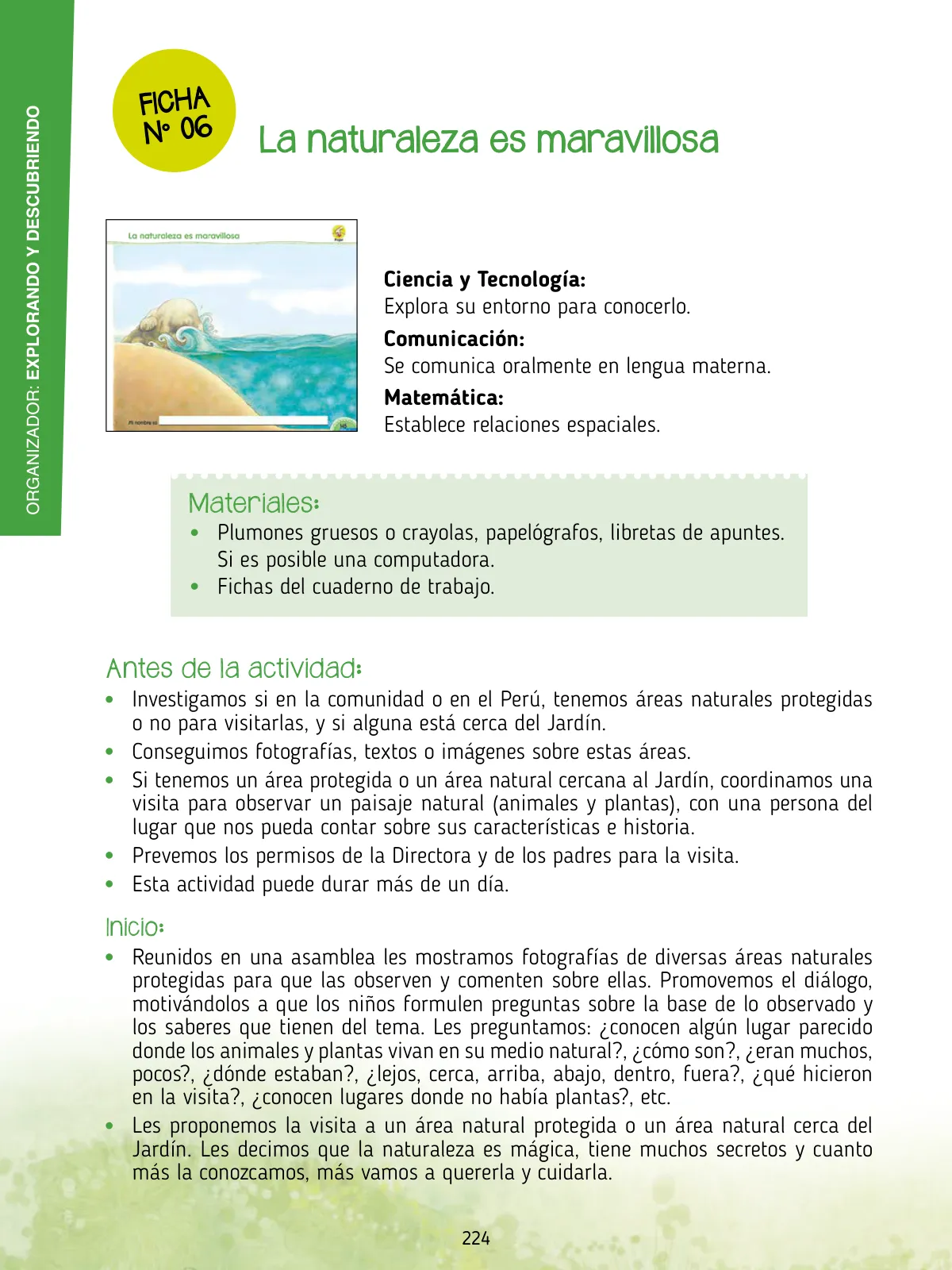 Página 226 de Agenda pedagógica 2017-2018 para docentes de II Ciclo de Instituciones de nivel de Educación Inicial · 2017