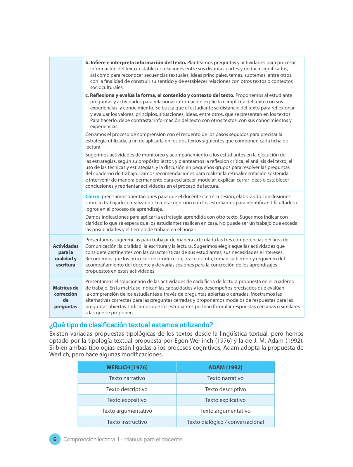 Página 8 de Comprensión lectora : manual para el docente de primer grado de Secundaria 2018 · 2018