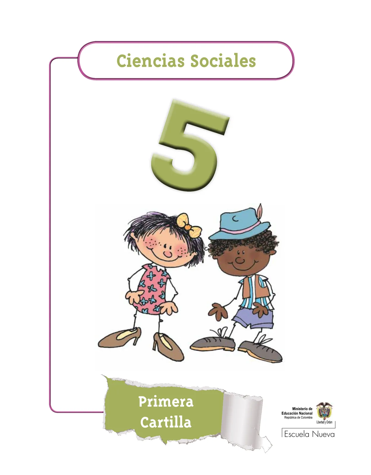 Portada de Ciencias Sociales 5° · Cartilla 01