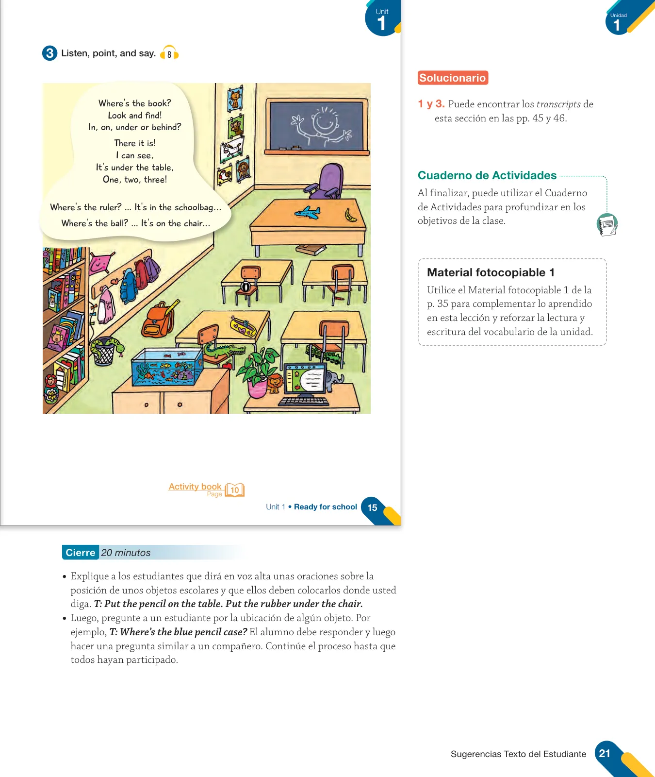 Página 23 de Inglés – Tercero Básico | Texto del Estudiante MINEDUC – Descargar PDF · 2024