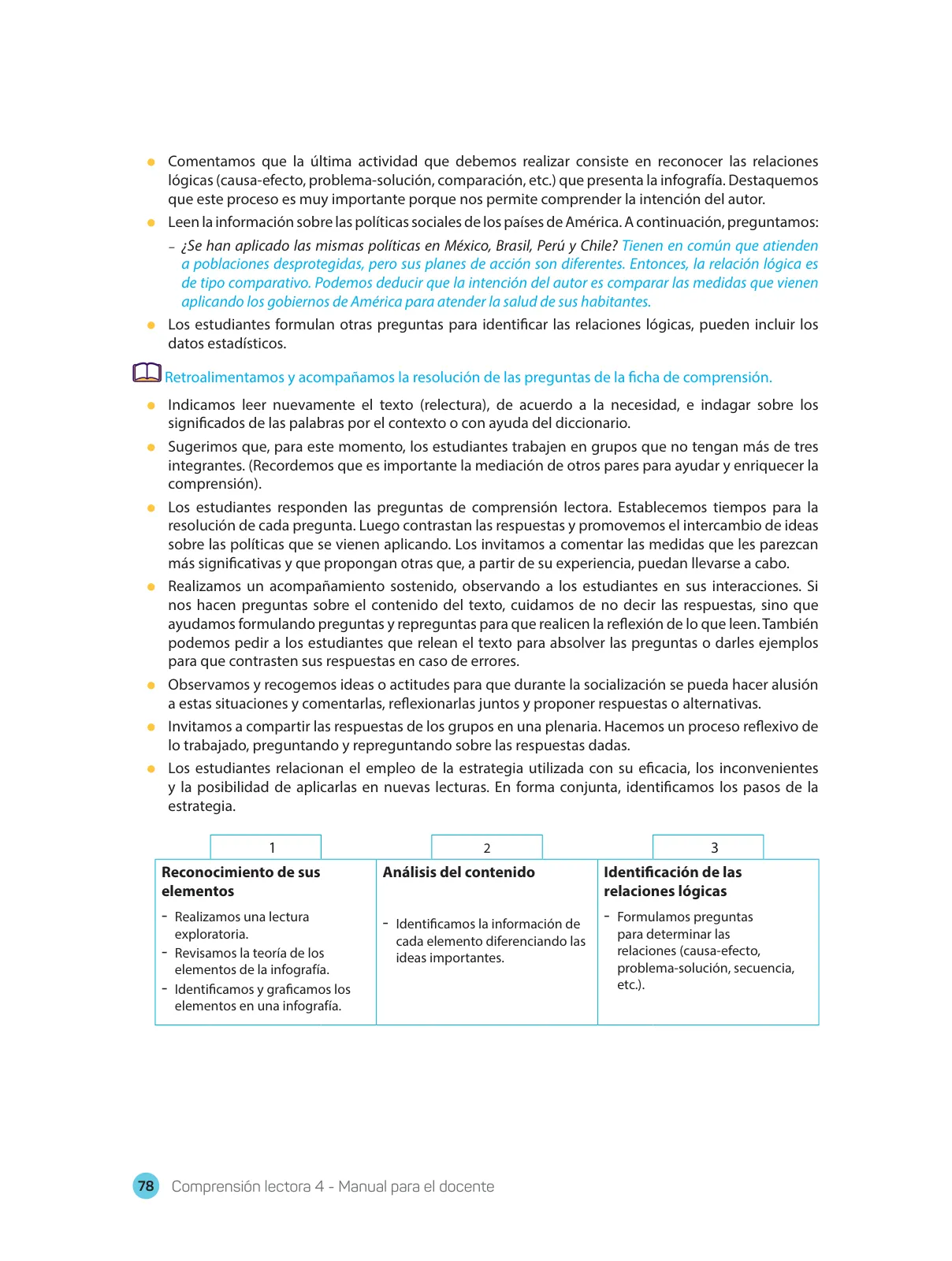 Miniatura página 80 de Comprensión lectora : manual para el docente de cuarto grado de Secundaria 2018 · 2018