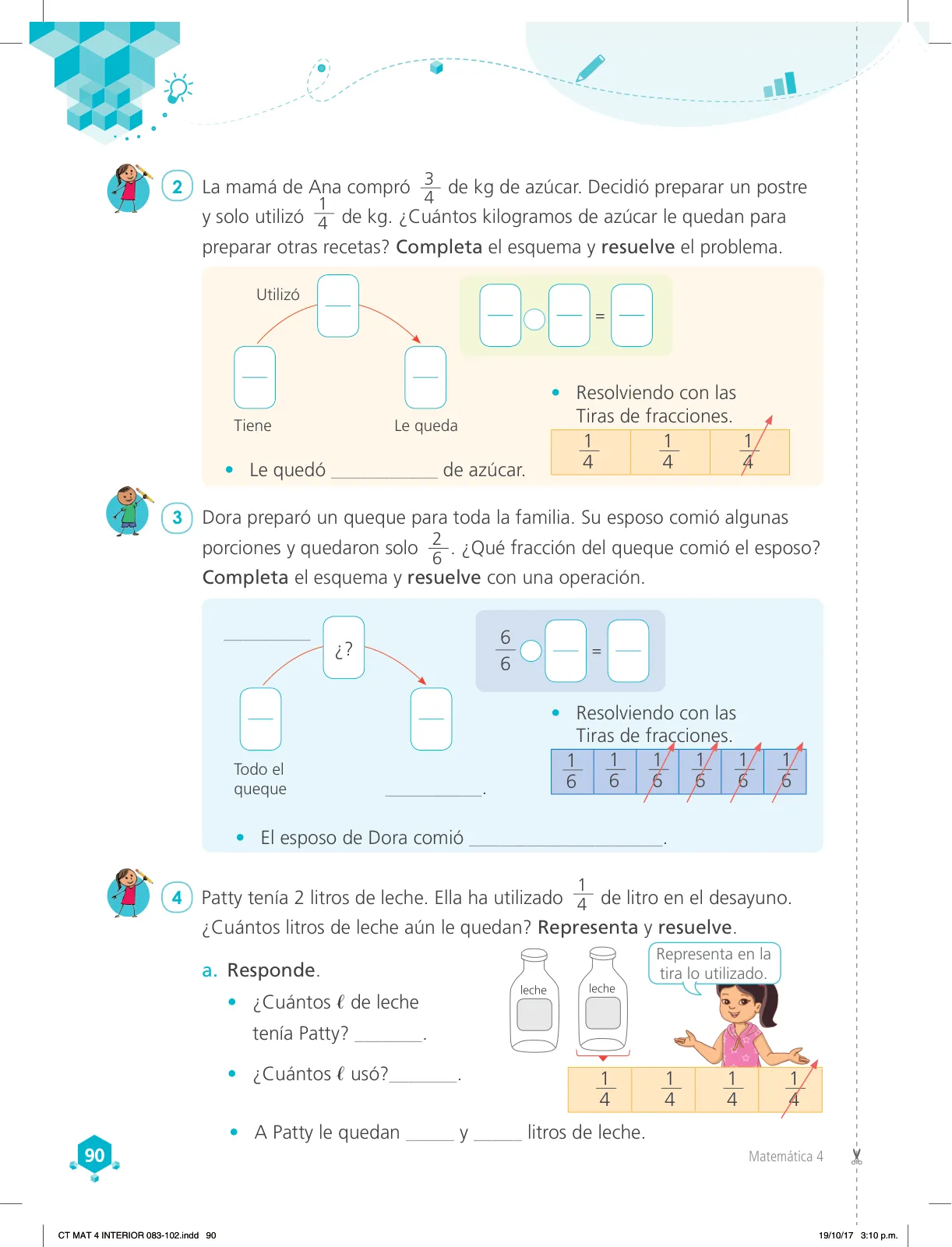 Página 90 de Matemática 4 : cuaderno de trabajo para cuarto grado de Educación Primaria 2018 · 2018