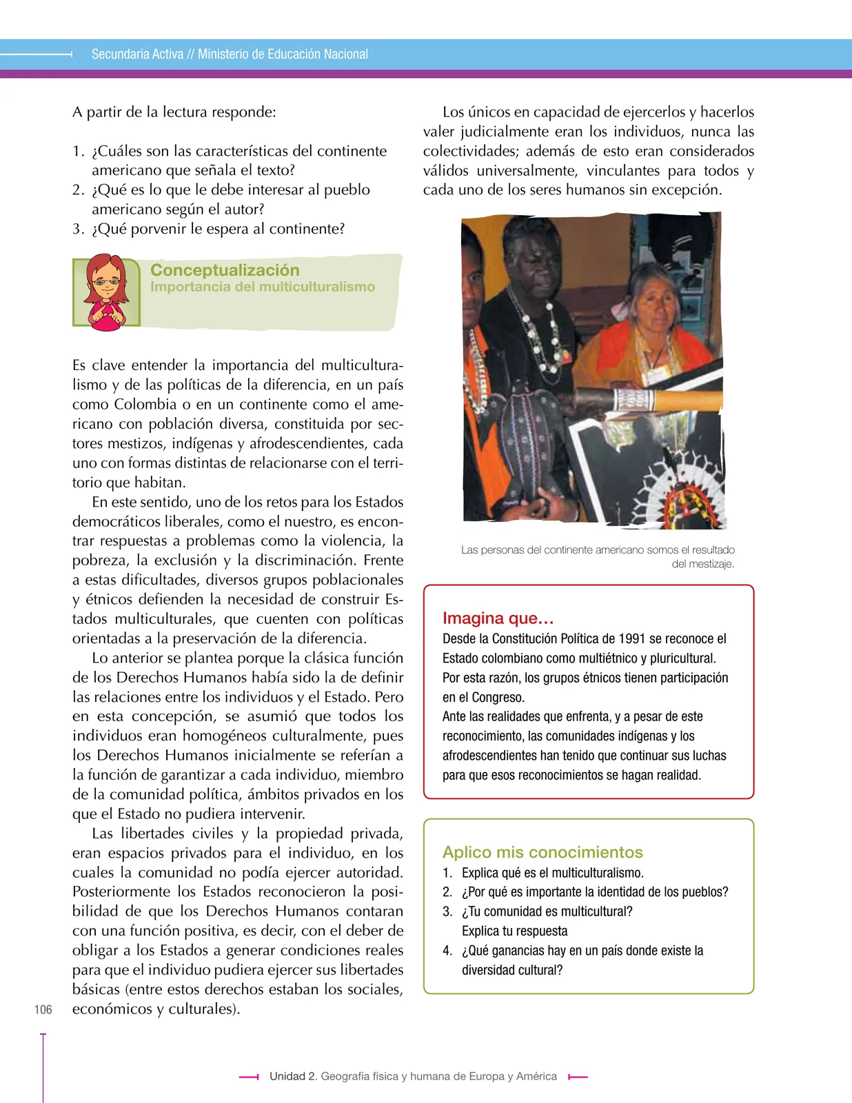 Página 106 de Ciencias Sociales 7° · Secundaria Activa