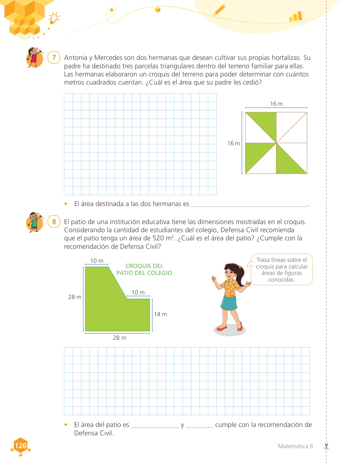 Página 128 de Matemática 6 : cuaderno de trabajo para sexto grado de Educación Primaria 2019 · 2019