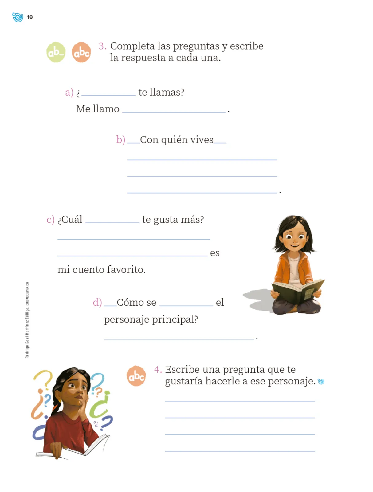Página 19 de Múltiples lenguajes. Trazos y palabras.   Libro de Educación Primaria Grado 2°  Ciclo Escolar 2025 - 2026