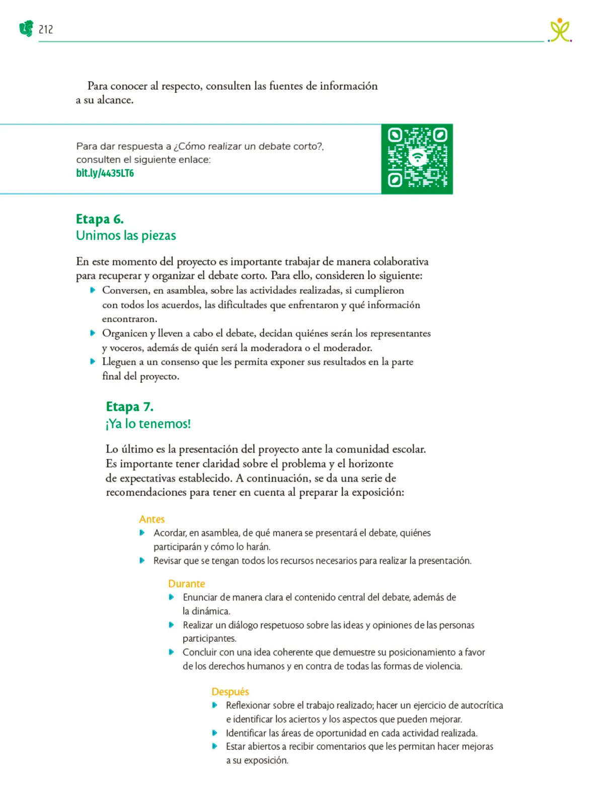 Página 213 de Colección Sk´asolil. Nuestro libro de Proyectos. Tomo I. Libro de Educación Telesecundaria Grado 2° Ciclo Escolar 2025 - 2026