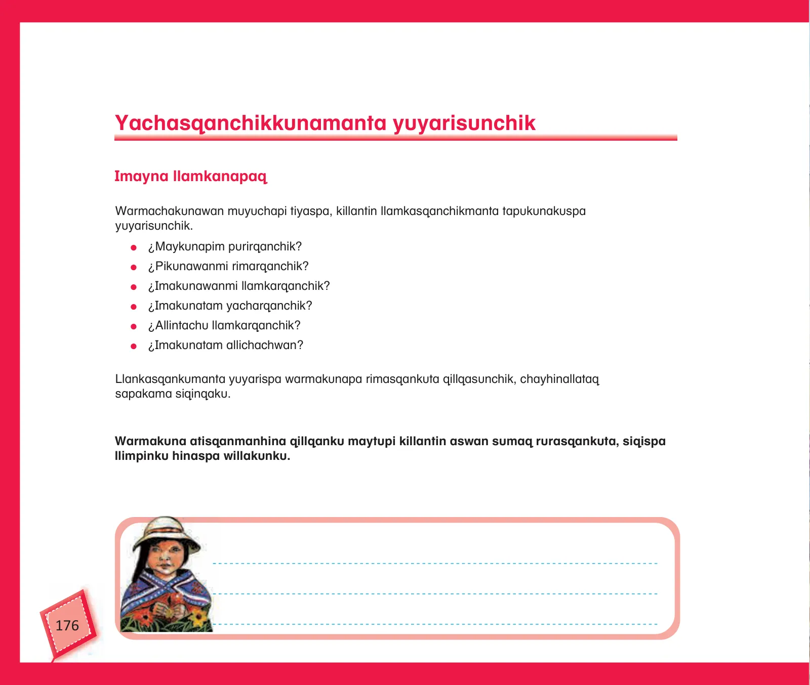 Miniatura página 178 de Kuska yachasunchik : cuaderno de trabajo y folder - inicial 5 años Quechua chanka · 2020