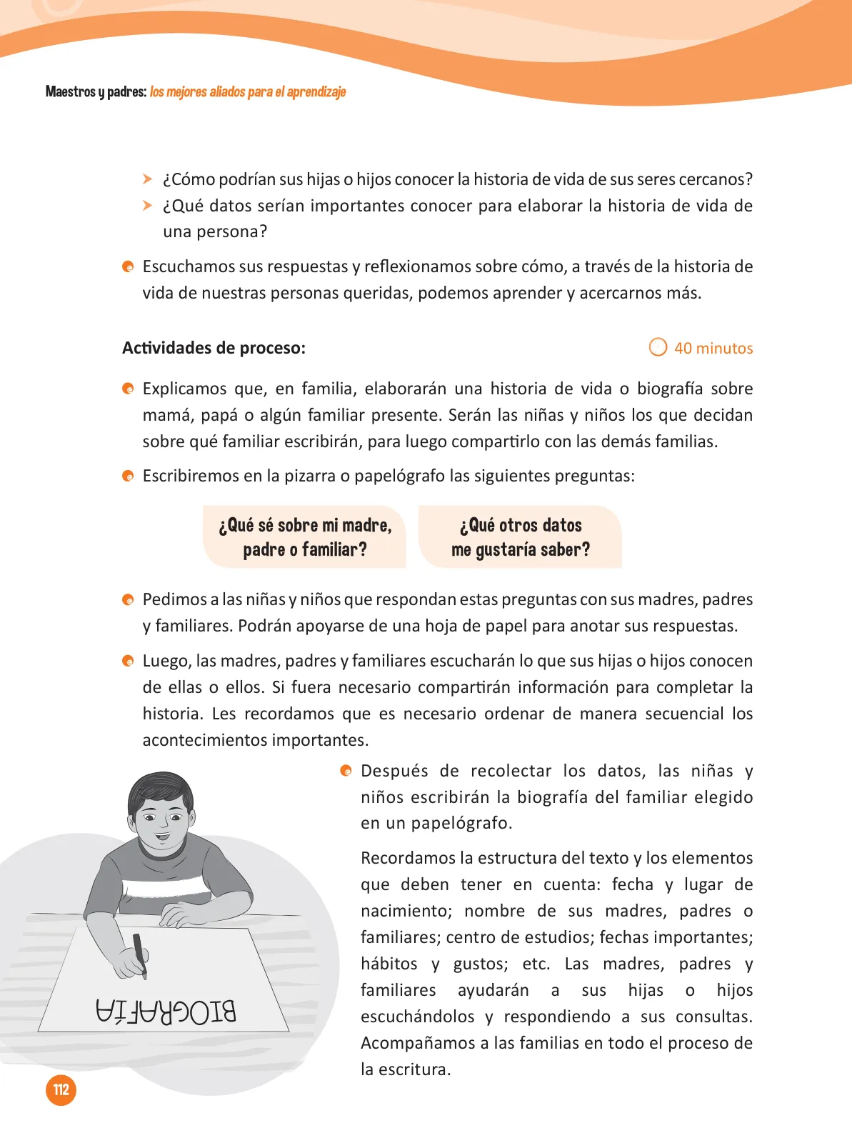 Página 114 de Guía para el trabajo docente con las familias del ciclo IV de Primaria · 2016