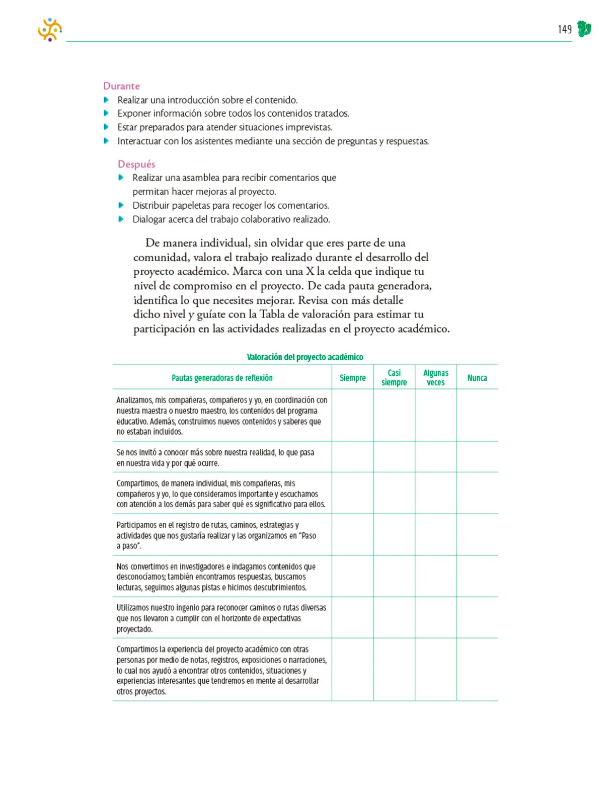 Miniatura página 150 de Colección Ximhai. Nuestro libro de Proyectos. Tomo I.   Libro de Educación Telesecundaria Grado 1°  Ciclo Escolar 2025 - 2026