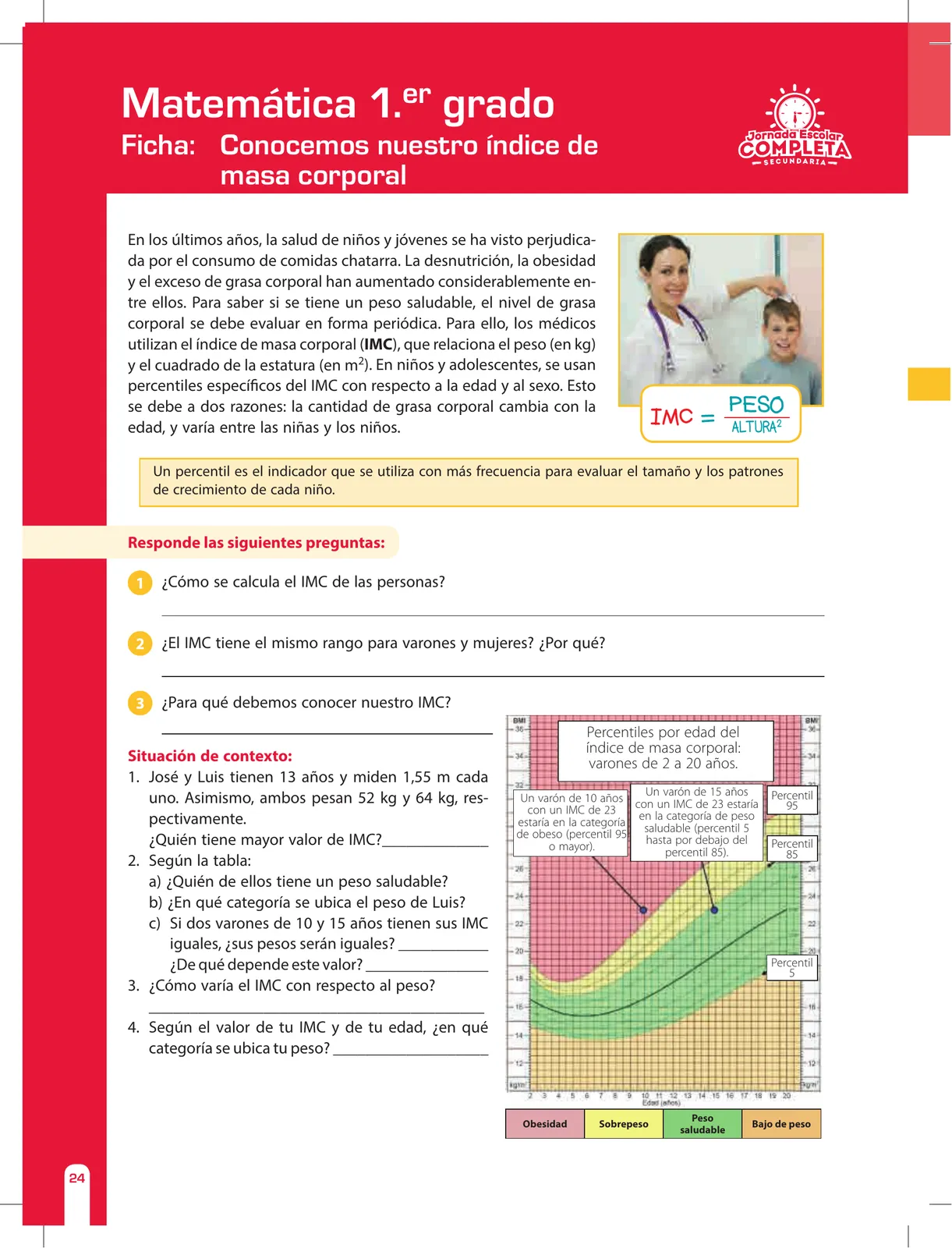 Miniatura página 24 de Matemática 1 : cuaderno de reforzamiento pedagógico - JEC · 2016