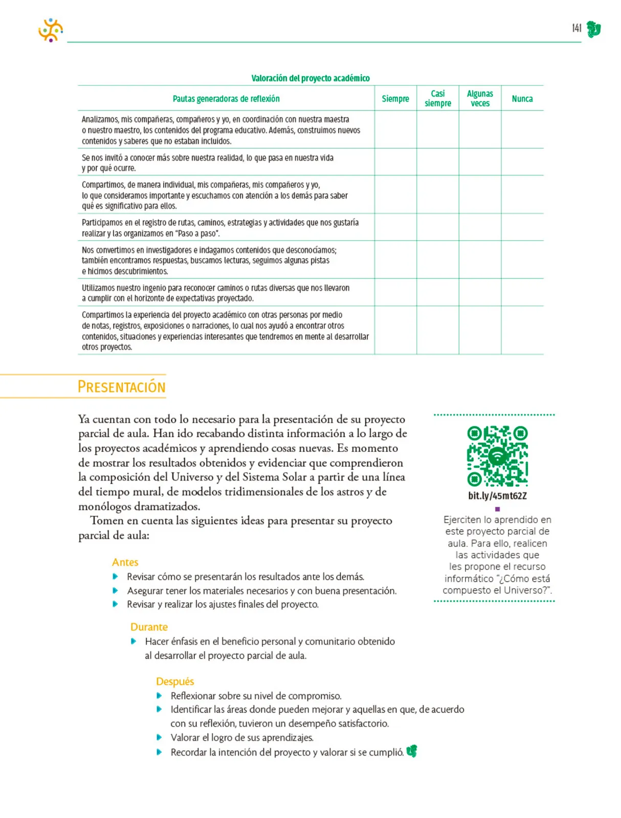 Página 142 de Colección Sk´asolil. Nuestro libro de Proyectos. Tomo II. Libro de Educación Telesecundaria Grado 2° Ciclo Escolar 2025 - 2026