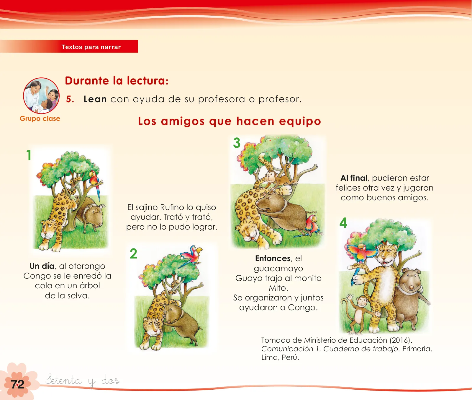 Miniatura página 74 de Comunicación 1 : cuaderno de trabajo para primer grado de Educación Primaria 2019 · 2019