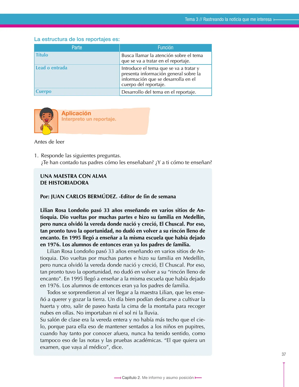 Miniatura página 37 de Lenguaje 9° · Secundaria Activa