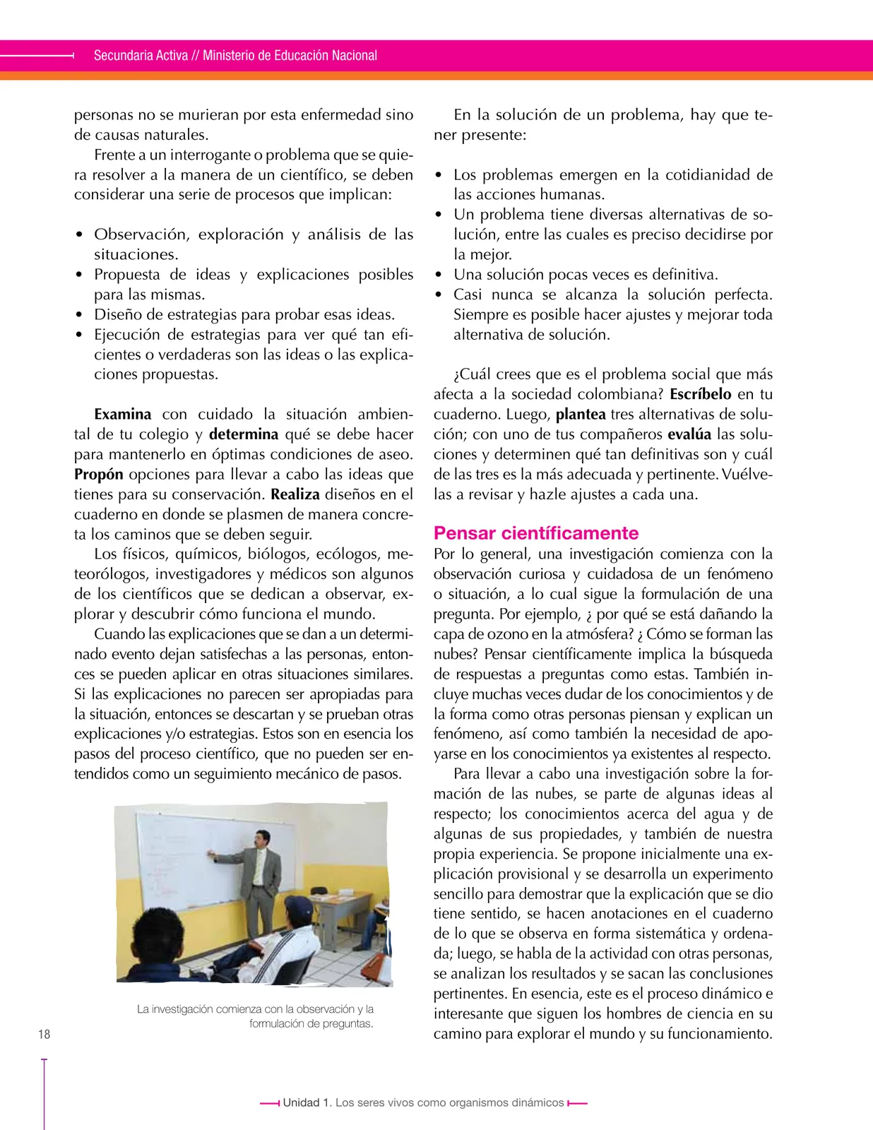 Página 18 de Ciencias Naturales 8° · Secundaria Activa